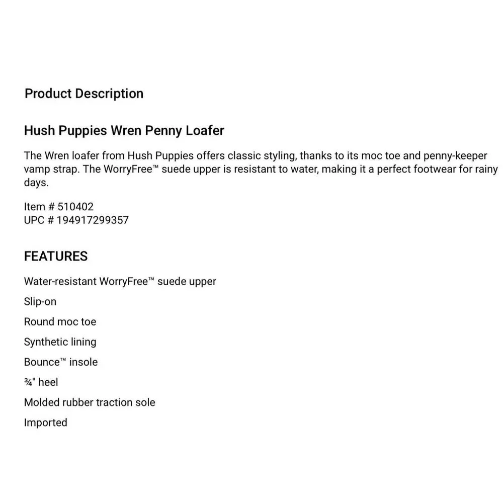 Heritage, Light Academia Hush Puppies Wren Penny Loafer in Women's Size 9Medium - Picture 11 of 12